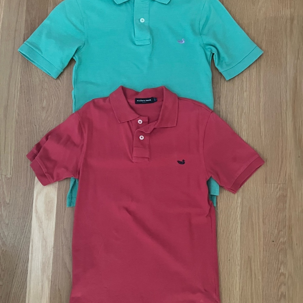 Southern Marsh Polo Shirt Collection Red and Green